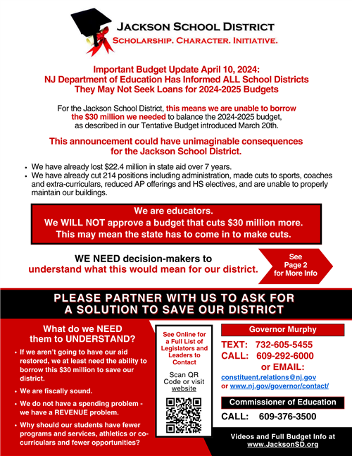 first page of flyer describing DOE update